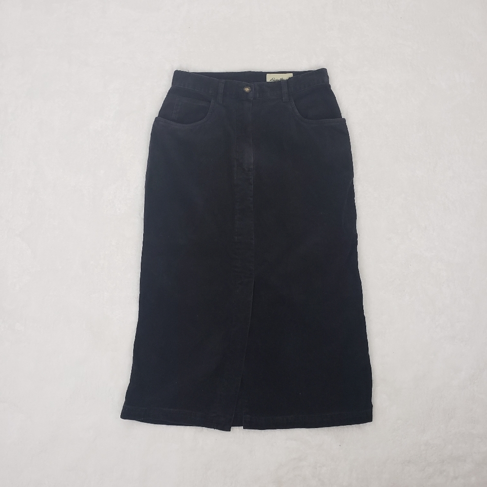 Corduroy Eddie Bauer Black Skirt Size 8P